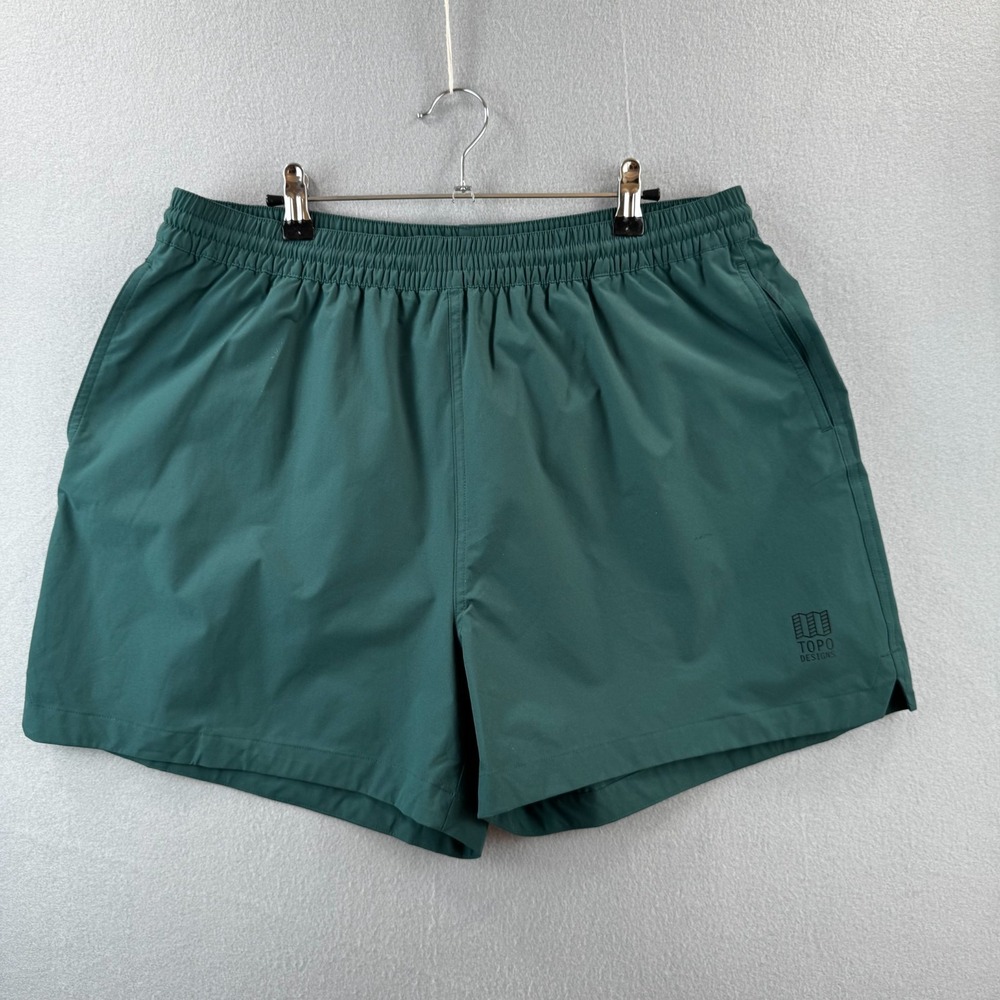 Topo Designs Shorts Mens XL Athletic Trail Running Hiking Lightweight Zip Pocket
